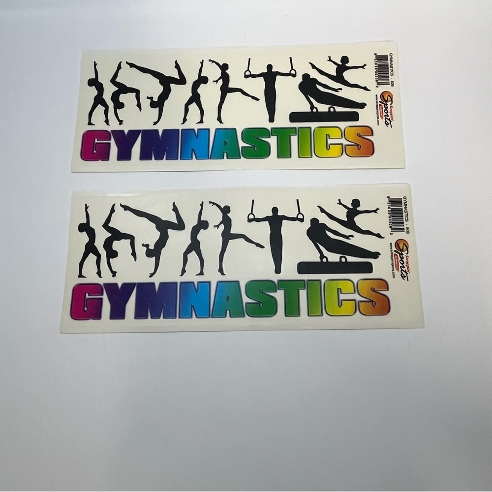 vintage scrappin sports gymnastics themed stickers 2 sheets‎
